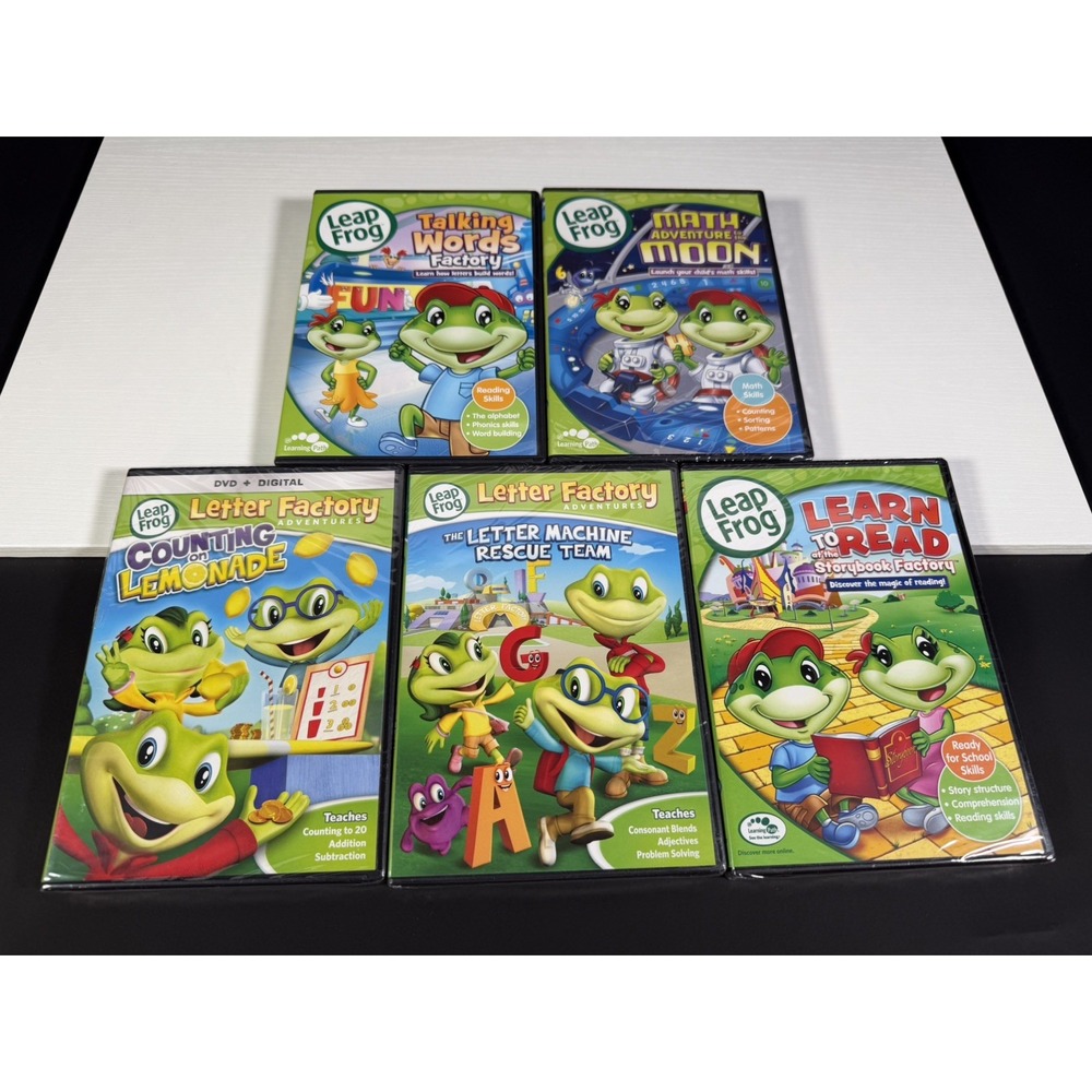 LeapFrog Educational DVD Lot - Letter Factory & More - 4 Of 5 SEALED